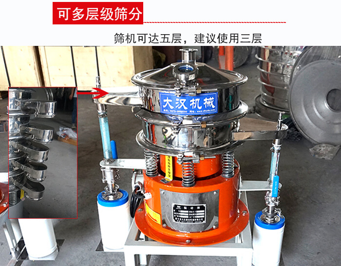 氣體波阿虎振動(dòng)篩篩機(jī)可達(dá)五層，三層較為常用